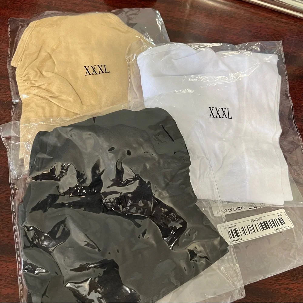 Bras 3XL:‎ Nude-White-Black (New in original packaging)